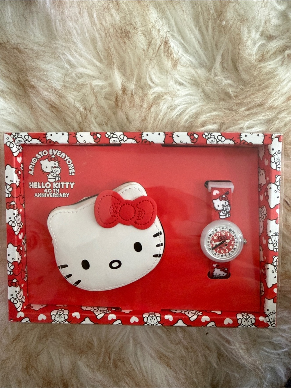Hello Kitty 40th Anniversary limited edition Flix Flak Watch & Cardholder Set